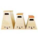 Mittlerer Trapez-Sprungkasten mit Rollen, 106 cm hoch