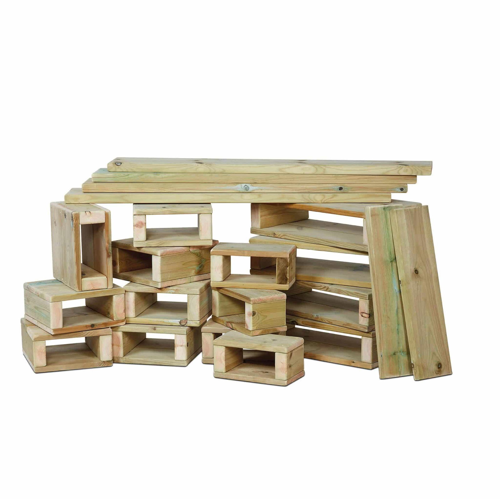 DR019BuildingBlockSet-scaled-1.jpg Millhouse Holzbausteine für draußen – 22-teiliges Set – Bild 1