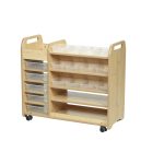 Millhouse fahrbares Kreativregal mit Boxen und Papierrollenhalter