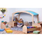 Millhouse Regenbogen-Leseecke mit Höhle und Sitzkissen