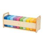 Millhouse Bodenkissen-Set Regenbogen mit Regal, 10 Kissen